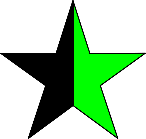 Vektoripiirros vihreästä anarkismin symbolista